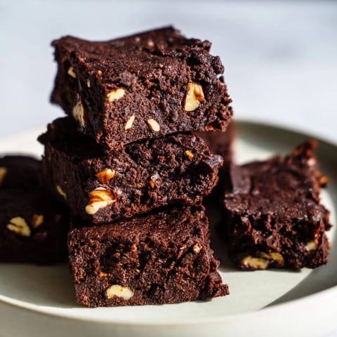 Indulge in fudgy Zero-Waste Brownies made from leftover nut-milk pulp delight.  