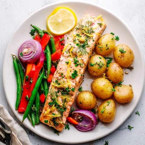Lemon Herb Salmon & Potatoes