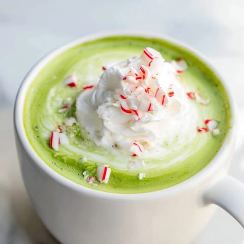 Cozy Peppermint Matcha Latte
