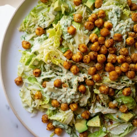 Green Goddess Salad Crispy Chickpeas