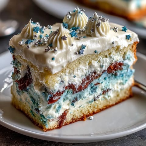 Pisces Birthday Cake with Ocean Galaxy Buttercream: dreamy layered vanilla cake swirled with vibrant galaxy buttercream and edible glitter.