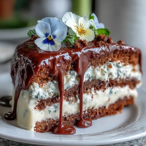 Bright lemon frosting covers a vanilla layer cake with delicate floral accents and a white chocolate drip.