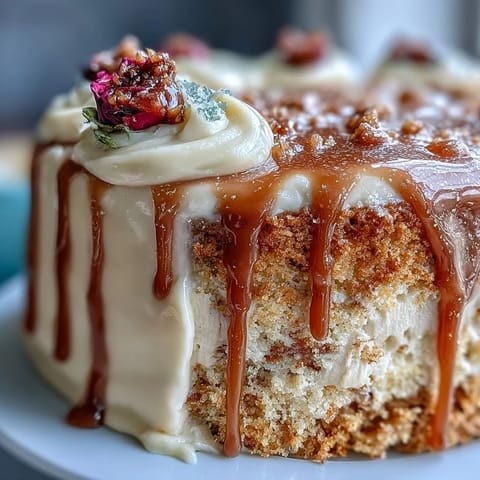 Elegant Bridal Shower Rosé Velvet Cake with a shimmering gold drip.