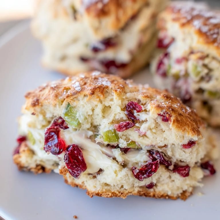 Delicious cranberry jalapeño dip scones, warm and golden, perfect with cream cheese.