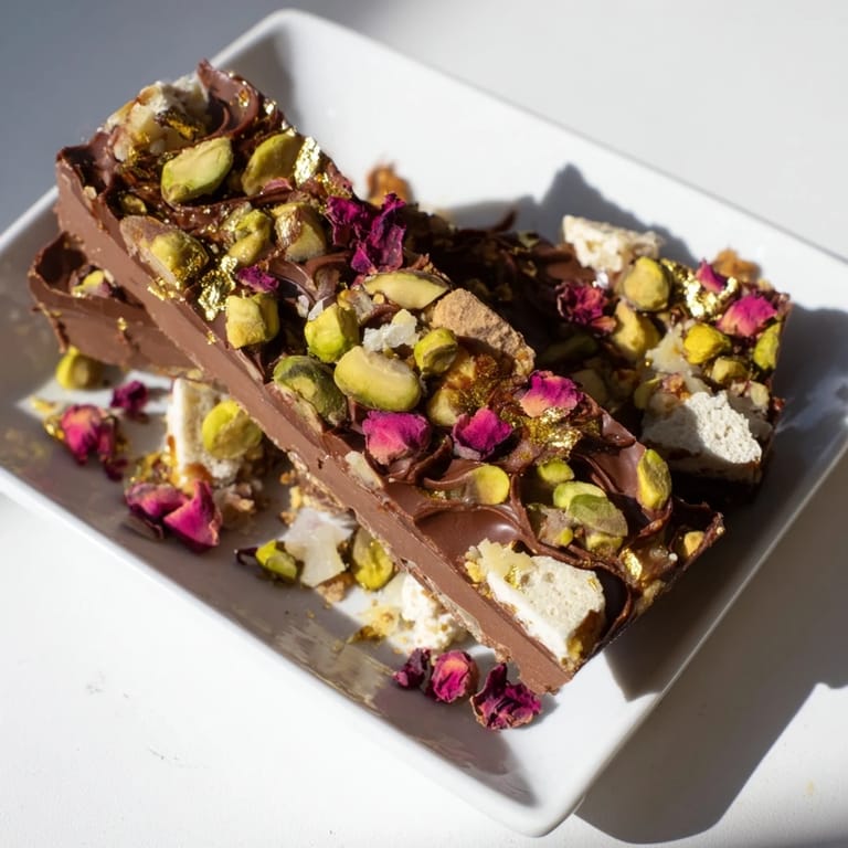 Luxurious chocolate bar inspired creations featuring creamy caramel and edible gold accents.