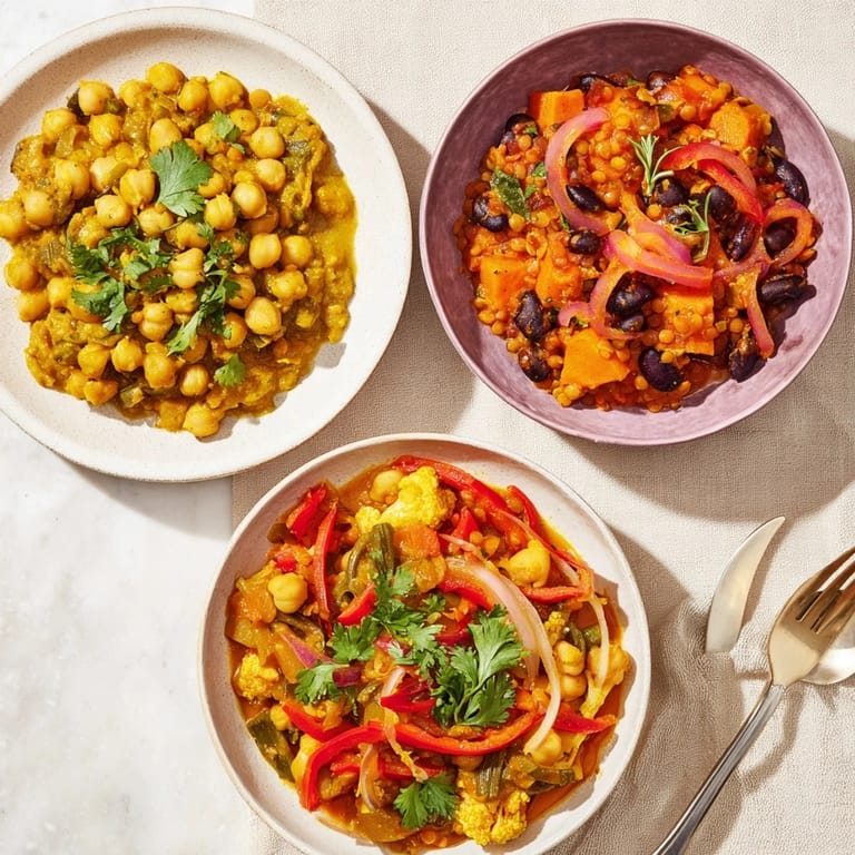 Colorful Thai red lentil curry in a bowl, topped with basil and lime zest.  