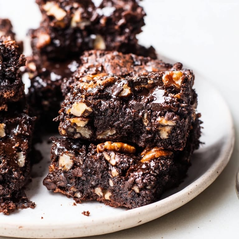 Savory Zero-Waste Brownies topped with chocolate chips, perfect for guilt-free snacking.