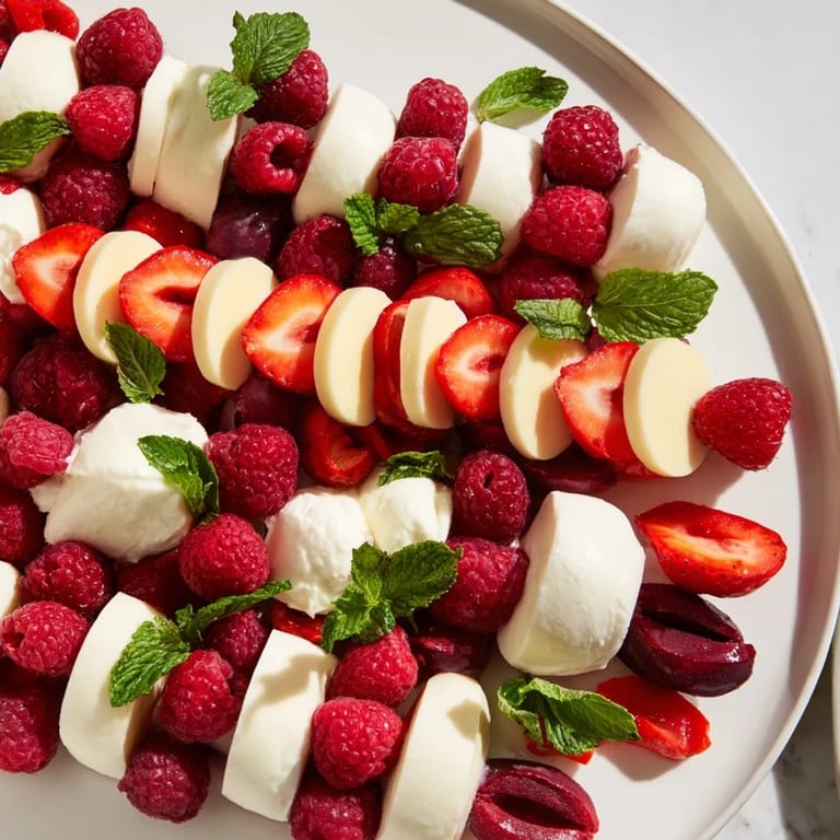 Festive Peppermint Stripe Celebration appetizer: a stunning arrangement of red and white ingredients ready to be enjoyed.