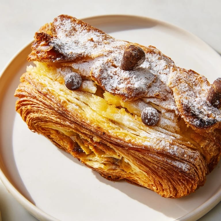 These warm, spiced Sleeping Gingerbread Puff Pastry Pockets show off a flaky crust and cozy gingerbread filling.
