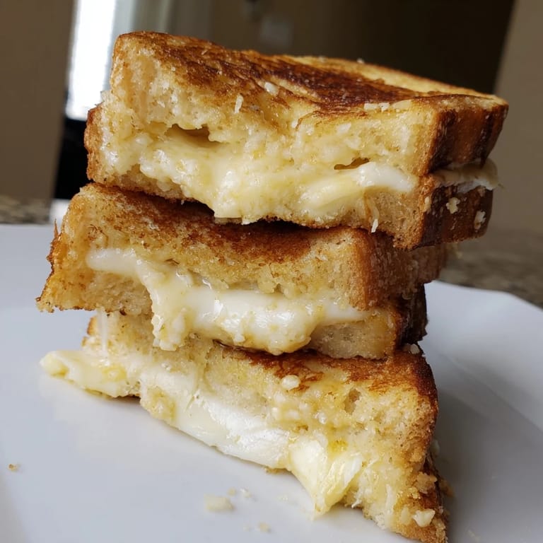 Indulge in this melty, savory Garlic Butter Mayo Grilled Cheese, a delicious comfort food classic.