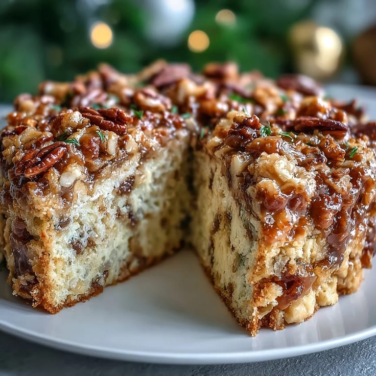 Rich buttery Christmas Toffee Crunch Cake layers studded with sweet toffee and toasted nuts, a showstopping holiday centerpiece.