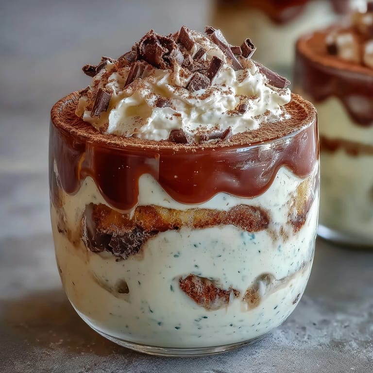 Vanilla bean Frappuccino-inspired tiramisu cups with rich coffee flavor and smooth mascarpone cream.  