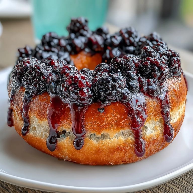 Chewy homemade bagels bursting with fresh blueberries and a zesty lemon glaze, offering a delicious high-protein twist on a classic favorite.