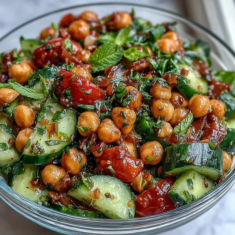 Healthy Cucumber Chickpea Salad
