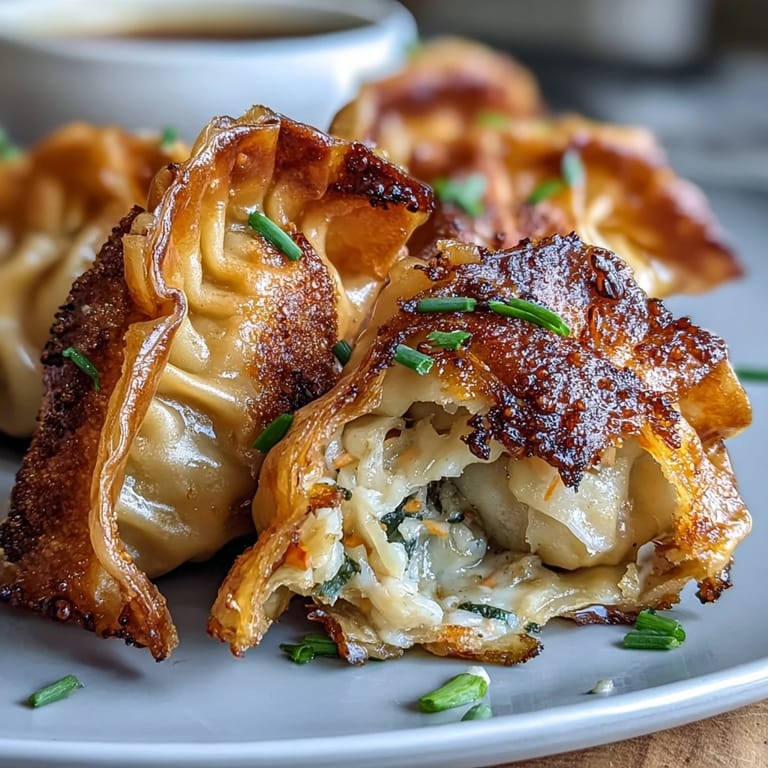 Pan-fried cabbage dumplings with crunchy golden bottoms, filled with seasoned cabbage and carrots, perfect for appetizer platters.  